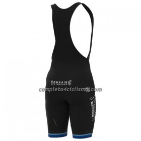 Pantaloncino con bretelle 2022 Bahrain Victorious Campione Europeo Nero
